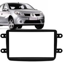 Moldura Painel Renault Sandero Logan Duster Dvd 2 Din Preta