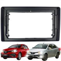 Moldura painel toyota etios central multimídia 9 polegadas 2011 a 2023 preto fosco 89/z13