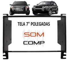 Moldura painel tucson 2din tela 7" polegadas padrão japones Moldura painel tucson 2din tela 7" polegadas padrão japones