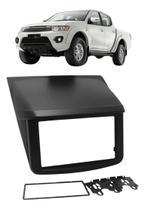 Moldura para central multimidia mp5 7 e 9 pol 2 din mitsubishi triton dakar 2009 a 2018 86/h