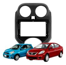 Moldura para central multimidia mp5 9 pol 2 din nissan march versa 2010 a 2014 89/n17