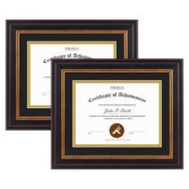 Moldura para documentos Golden State Art 8x10 para 6x8 Diploma Black Moldura para documentos Golden State Art 8x10 para 6x8 Diploma Black