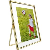 Moldura para fotos AhaGo Moldura flutuante dourada para foto 5x7 cm Moldura para fotos AhaGo Moldura flutuante dourada para foto 5x7 cm