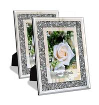 Moldura para fotos ALLARTONLY Crush Diamond Mirror Silver 4x6"