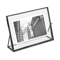 Moldura para fotos Isaac Jacobs Vintage Style em latão e vidro 5x7