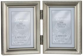 Moldura para fotos Lawrence Frames Bead Border 2x3 Pewter Metal
