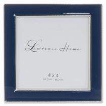 Moldura para fotos Lawrence Frames em metal polido esmalte azul 4x4 Moldura para fotos Lawrence Frames em metal polido esmalte azul 4x4