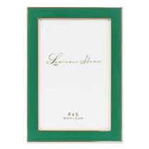 Moldura para fotos Lawrence Frames em metal polido esmalte verde 4x6 Moldura para fotos Lawrence Frames em metal polido esmalte verde 4x6