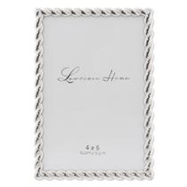 Moldura para fotos Lawrence Frames Rope Design Metal 10x15cm Prata
