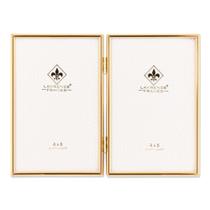 Moldura para fotos Lawrence Frames Simply Gold Metal 4x6 Double