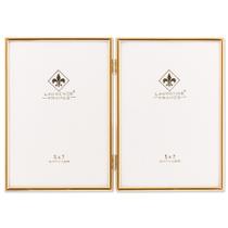 Moldura para fotos Lawrence Frames Simply Gold Metal 5x7 Double
