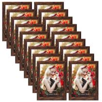 Moldura para fotos PETAFLOP Wooden Bulk 5x7, conjunto de 18 marrons rústicos Moldura para fotos PETAFLOP Wooden Bulk 5x7, conjunto de 18 marrons rústicos