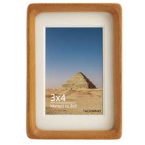 Moldura para fotos Porta-retratos de mesa de madeira natural 3x4 a 2x3