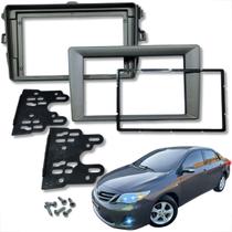Moldura para painel toyota corolla multimídia 7 e 9 polegadas 2009 a 2013 grafite dvd 2din mp5