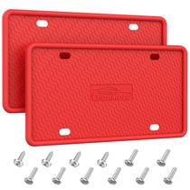 Moldura para Placa de Silicone QiqaMole Antiferrugem Vermelha 2 Unidades Moldura para Placa de Silicone QiqaMole Antiferrugem Vermelha 2 Unidades