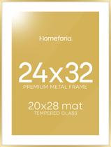 Moldura para pôster Homeforia Gold 24x32 cm com tapete 20x28 cm com vidro