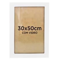 Moldura Para Quadro Decorativo 30x50cm Foto Quebra-Cabeça com Vidro - Várias Cores