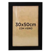 Moldura Para Quadro Decorativo 30x50cm Foto Quebra-Cabeça com Vidro - Várias Cores