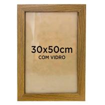 Moldura Para Quadro Decorativo 30x50cm Foto Quebra-Cabeça com Vidro - Várias Cores