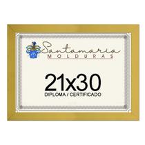 Moldura Porta Diploma Certificado A4 21x30 Amarelo