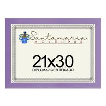 Moldura Porta Diploma Certificado A4 21x30 Lilás