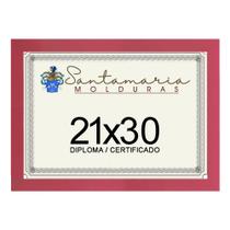 Moldura Porta Diploma Certificado A4 21x30 Rosa
