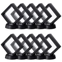 Moldura porta-moedas Uceoo Black 3D Floating, pacote com 10 unidades com base