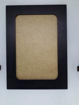 Moldura Porta Retrato em MDF 10x15 cm - Kit com 10 unidades - Cor: Preto - Neusa Artesanatos