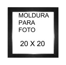 Moldura porta retrato para foto 20 x 20 na cor preta