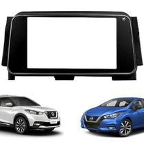 Moldura Preta 7 Polegadas 2 Din Nissan Versa 2021 2022 2023