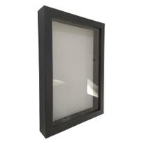 Moldura Preta Caixa Alta com vidro para Quadros Quilling e Scrapbook 20x30 com 3cm de Profundidade Moldura Preta Caixa Alta com vidro para Quadros Quilling e Scrapbook 20x30 com 3cm de Profundidade