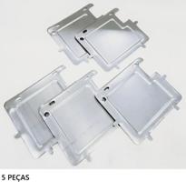 Moldura Protetor Placa Moto Aço Universal 20x17 Kit C/ 5 Moldura Protetor Placa Moto Aço Universal 20x17 Kit C/ 5
