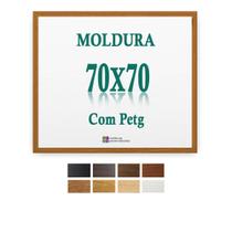 Moldura Quadrada 70x70 Cm Para Imagem Poster Foto Com Petg