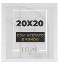Moldura Quadro 20x20cm Com Acetato Poste Certificado fotos Imagem - Branco Moldura Quadro 20x20cm Com Acetato Poste Certificado fotos Imagem - Branco