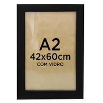 Moldura Quadro A2 42x60 Foto Poster Ilustração Com Vidro - Várias Cores Moldura Quadro A2 42x60 Foto Poster Ilustração Com Vidro - Várias Cores