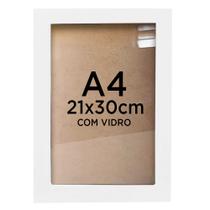 Moldura Quadro A4 21x30 Diploma Certificado Foto com Vidro - Várias Cores Moldura Quadro A4 21x30 Diploma Certificado Foto com Vidro - Várias Cores