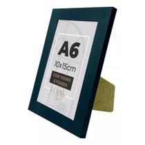 Moldura Quadro A6 15x21cm Com Acetato fundo Gravata Poste Certificado - Preto