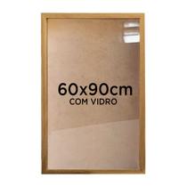 Moldura Quadro Caixa 3cm 60x90cm Foto Poster Ilustração Com Vidro - Várias Cores