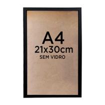 Moldura Quadro Caixa 3cm A4 21x30cm Foto Poster Ilustração Sem Vidro - Várias Cores