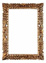 Moldura Quadro Madeira Entalhada Folhada A Ouro 55x75 cm