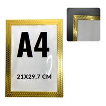 Moldura Quadro Para Certificado Diploma A4 Dourado