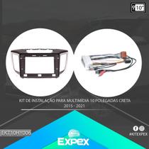 Moldura Rádio Combo Creta 2015 a 2021 10' Polegadas Preto com Prata Moldura Rádio Combo Creta 2015 a 2021 10' Polegadas Preto com Prata