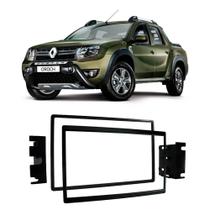 Moldura Renault Duster e Oroch PCD 2 DIN 2018 em diante Preta EPX 524 - Expex
