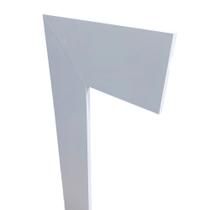 Moldura/Rodapé de Poliestireno Liso - Branco - 10cm de altura (10x1x240cm)