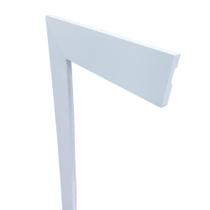 Moldura/Rodapé de Poliestireno Liso - Branco - 5cm de altura (5x1x240cm)
