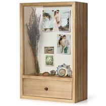 Moldura Shadow Box TJ.MOREE Deep com gaveta 23x35cm com vidro
