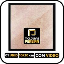 Moldura Tamanho 10x10cm - Vidro - Mdf - Pendurador