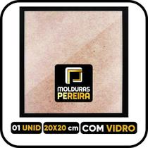 Moldura Tamanho 20x20cm - Vidro - Mdf - Pendurador - MOLDURAS PEREIRA
