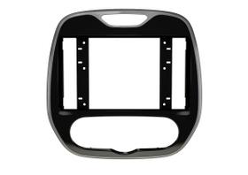 Moldura Tela 8" e 9" Pioneer Renault Captur Preto Fosco Friso Prata Moldura Tela 8" e 9" Pioneer Renault Captur Preto Fosco Friso Prata