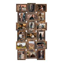 Molduras de colagem J.M.Deco para decoração de parede, conjunto de molduras para retratos de amigos e família para reunião de 18 aberturas, colagem de molduras de fotos 4x6 para sala de estar e quarto, colagem de quebra-cabeças de galeria, pendurada na parede, dourada